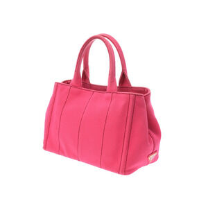 Prada Pink Tote Canvas Canapa Bag Strap